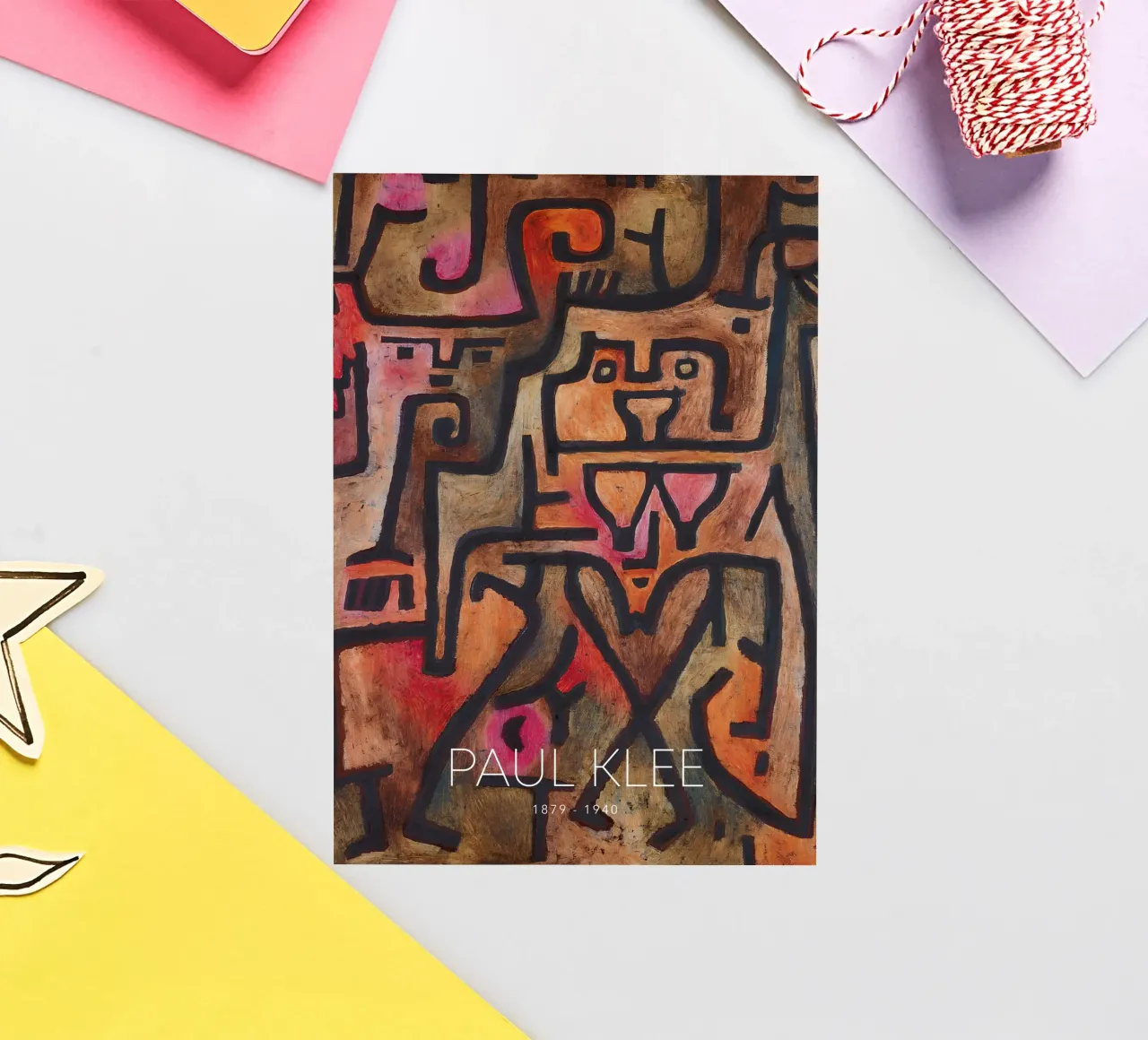 Forme ad incastro di Paul Klee - Bauhaus astratto adesivo da NorwesClub