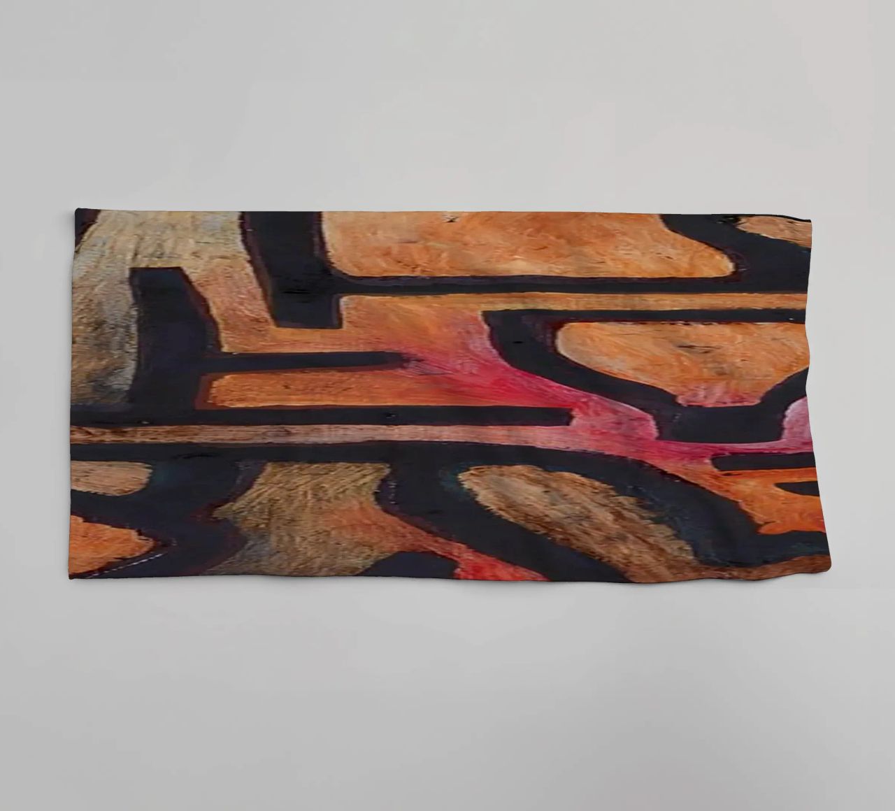 Paul Klee Interlocking Forms - Abstract Bauhaus towel by NorwesClub