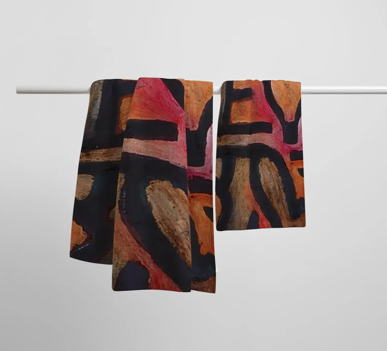 Paul Klee Interlocking Forms - Abstract Bauhaus towel by NorwesClub