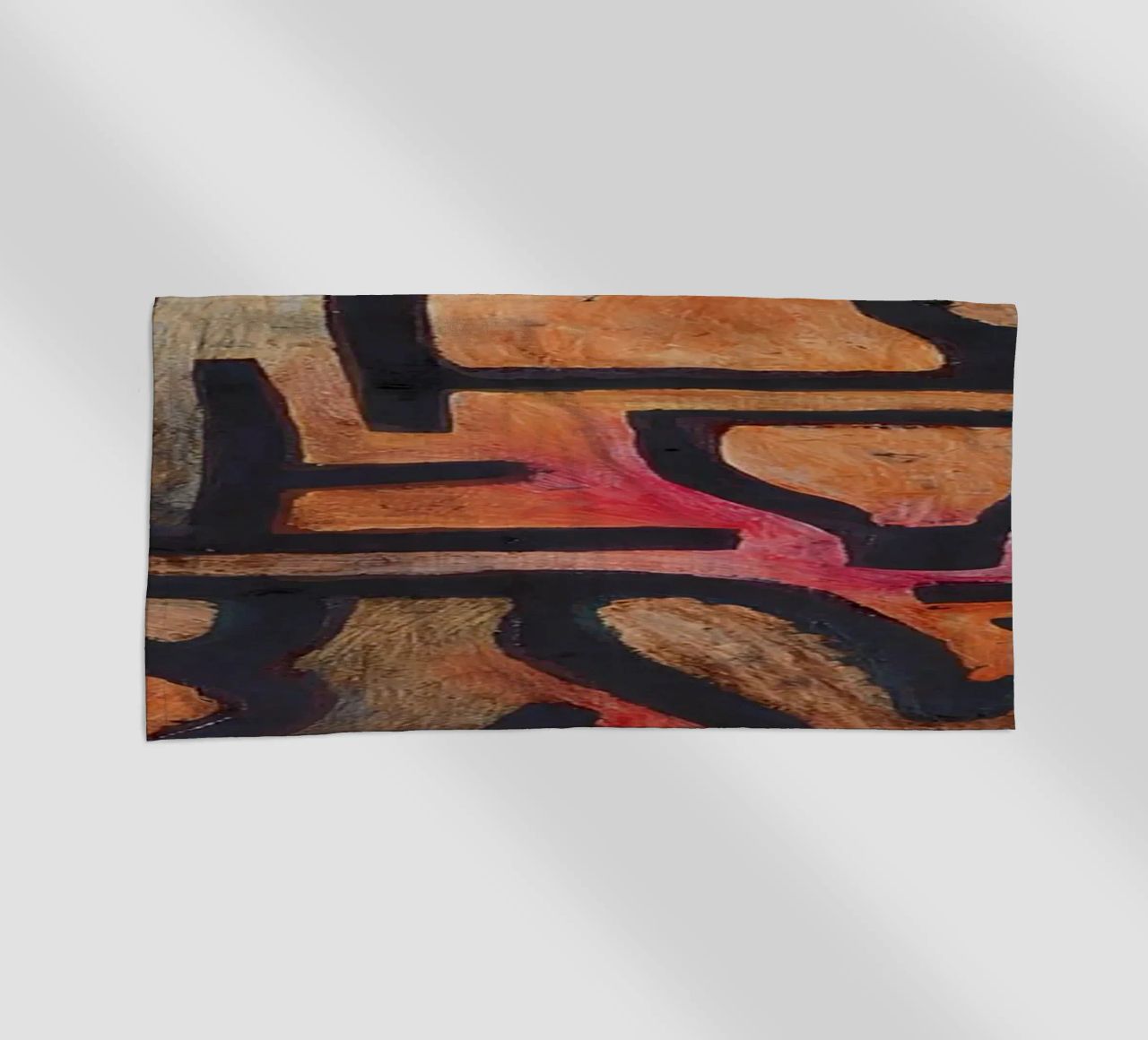 Paul Klee Interlocking Forms - Abstract Bauhaus beach towel by NorwesClub