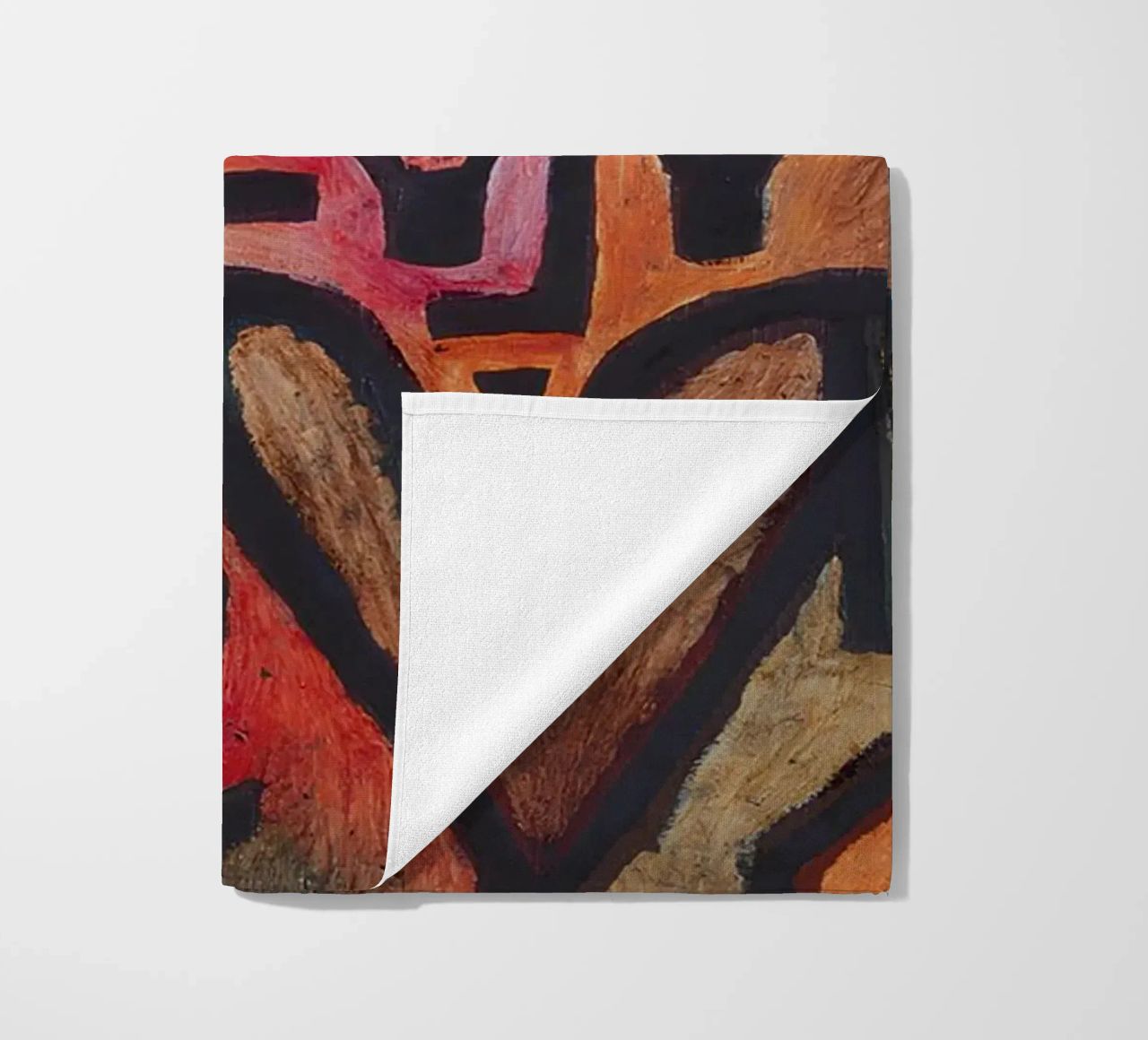 Paul Klee Interlocking Forms - Abstract Bauhaus beach towel by NorwesClub