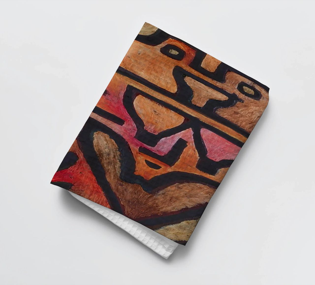 Paul Klee Interlocking Forms - Abstract Bauhaus tea towel by NorwesClub