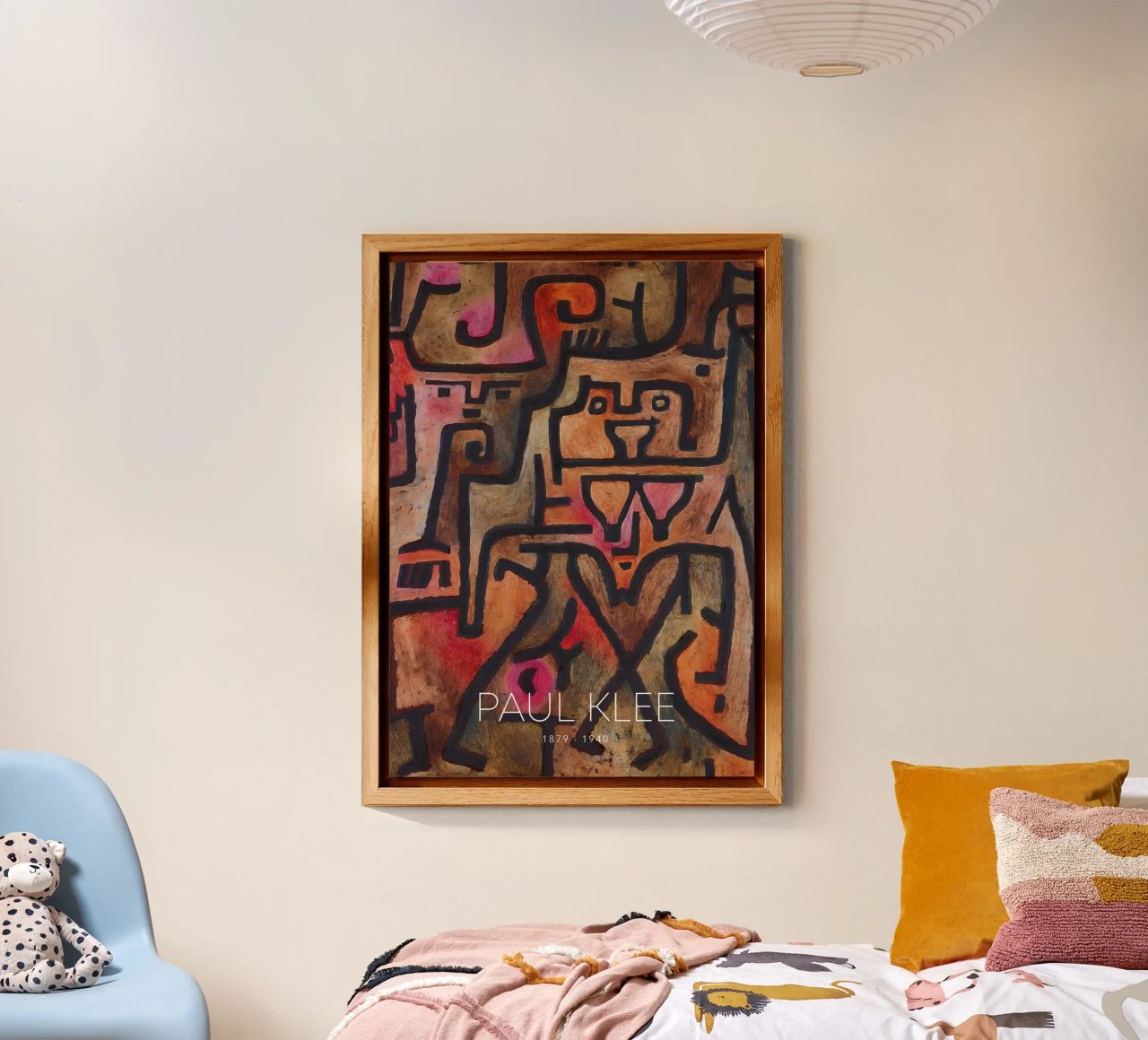 Paul Klee Interlocking Forms - Abstract Bauhaus alu-dibond by NorwesClub