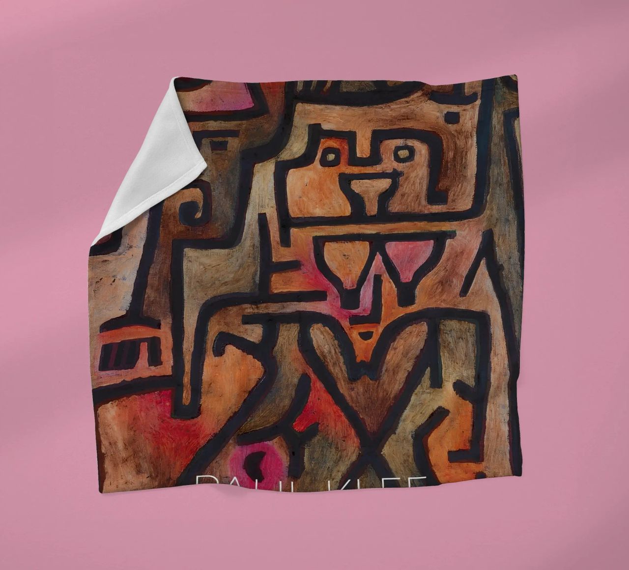 Paul Klee Interlocking Forms - Abstract Bauhaus fleece blanket by NorwesClub