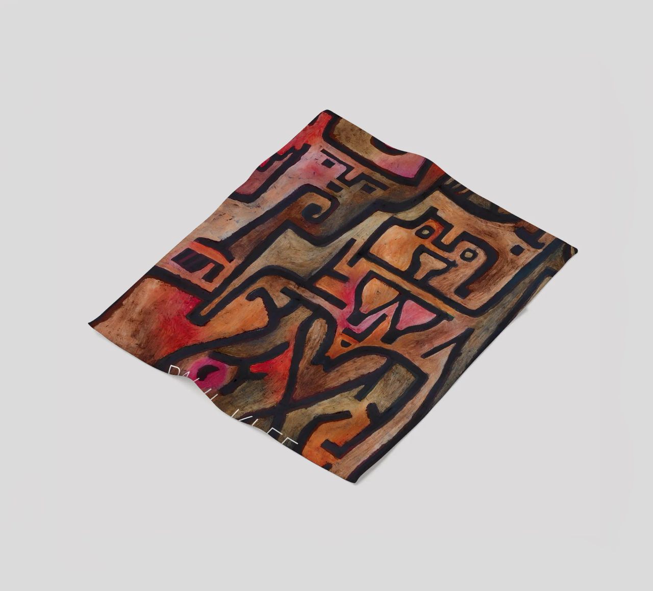 Paul Klee Interlocking Forms - Abstract Bauhaus fleece blanket by NorwesClub