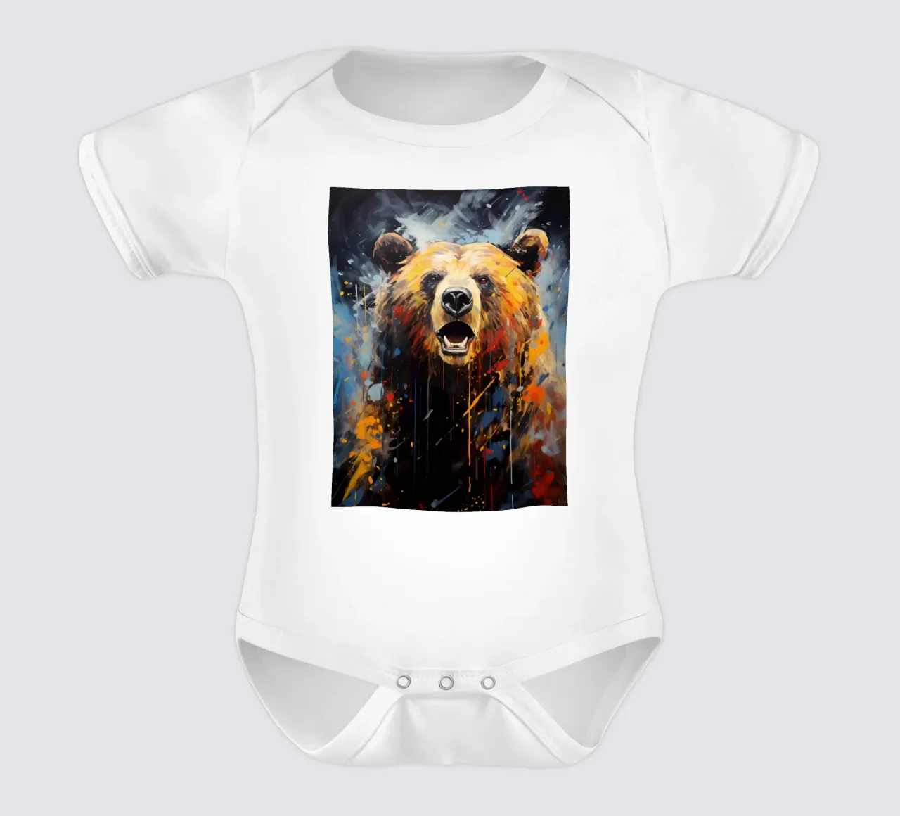 Bear Abstract 3 body neonato maniche corte da Mateo