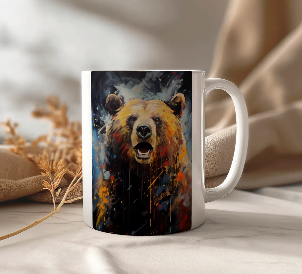 Bear Abstract 3 tazza in ceramica da Mateo
