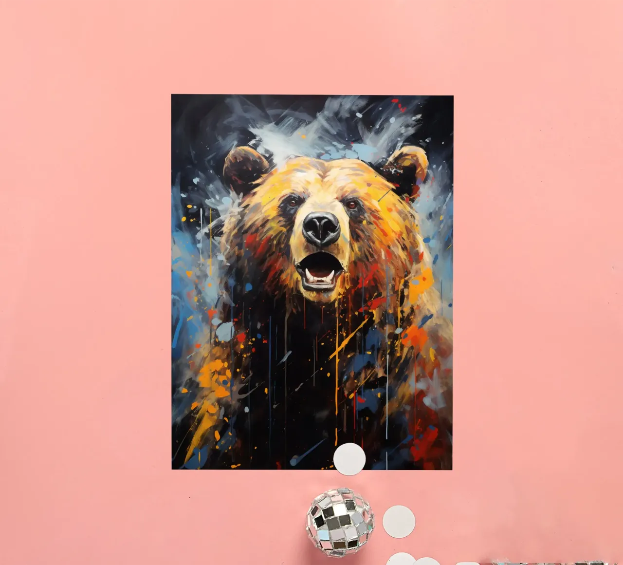 Bear Abstract 3 sticker by Mateo