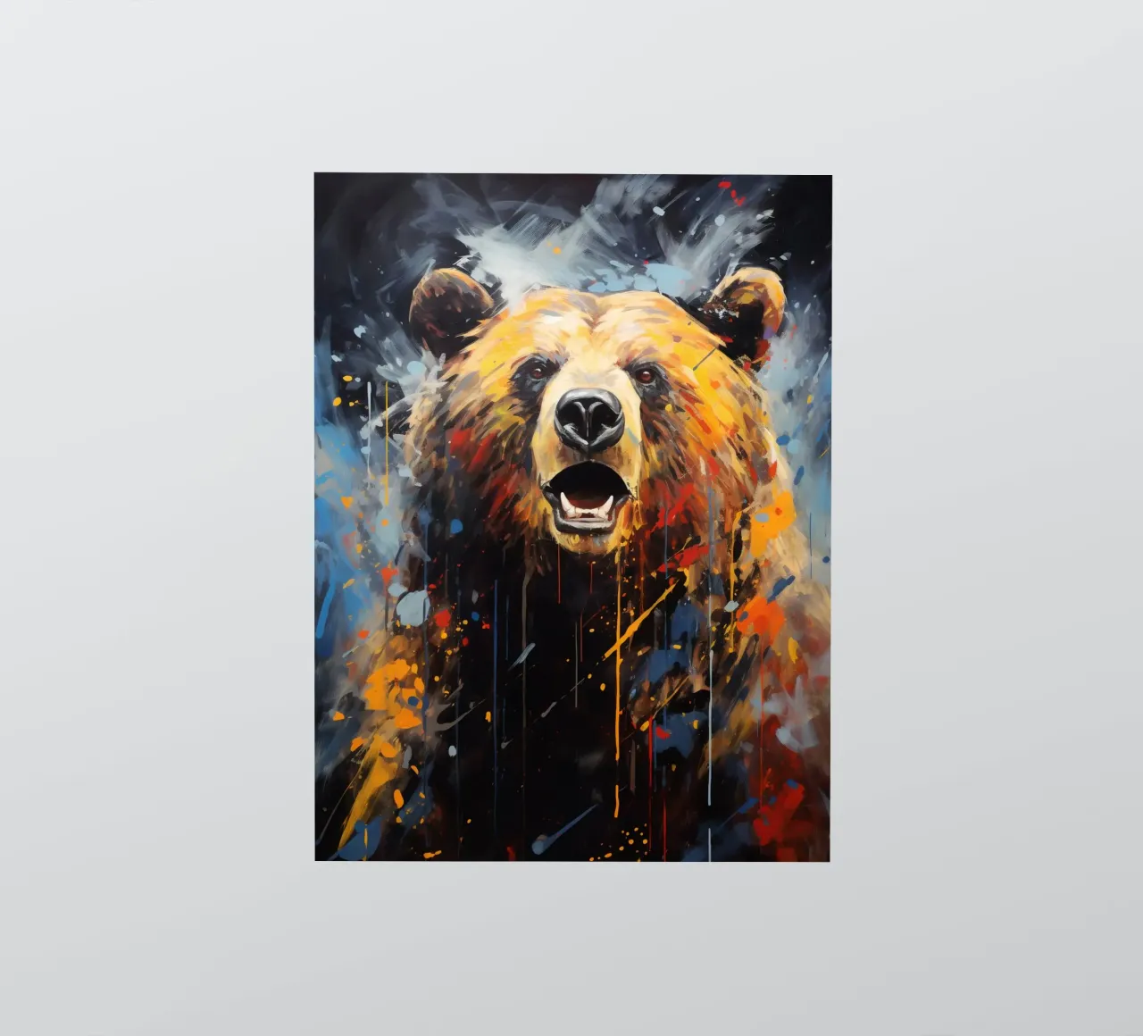 Bear Abstract 3 sticker by Mateo