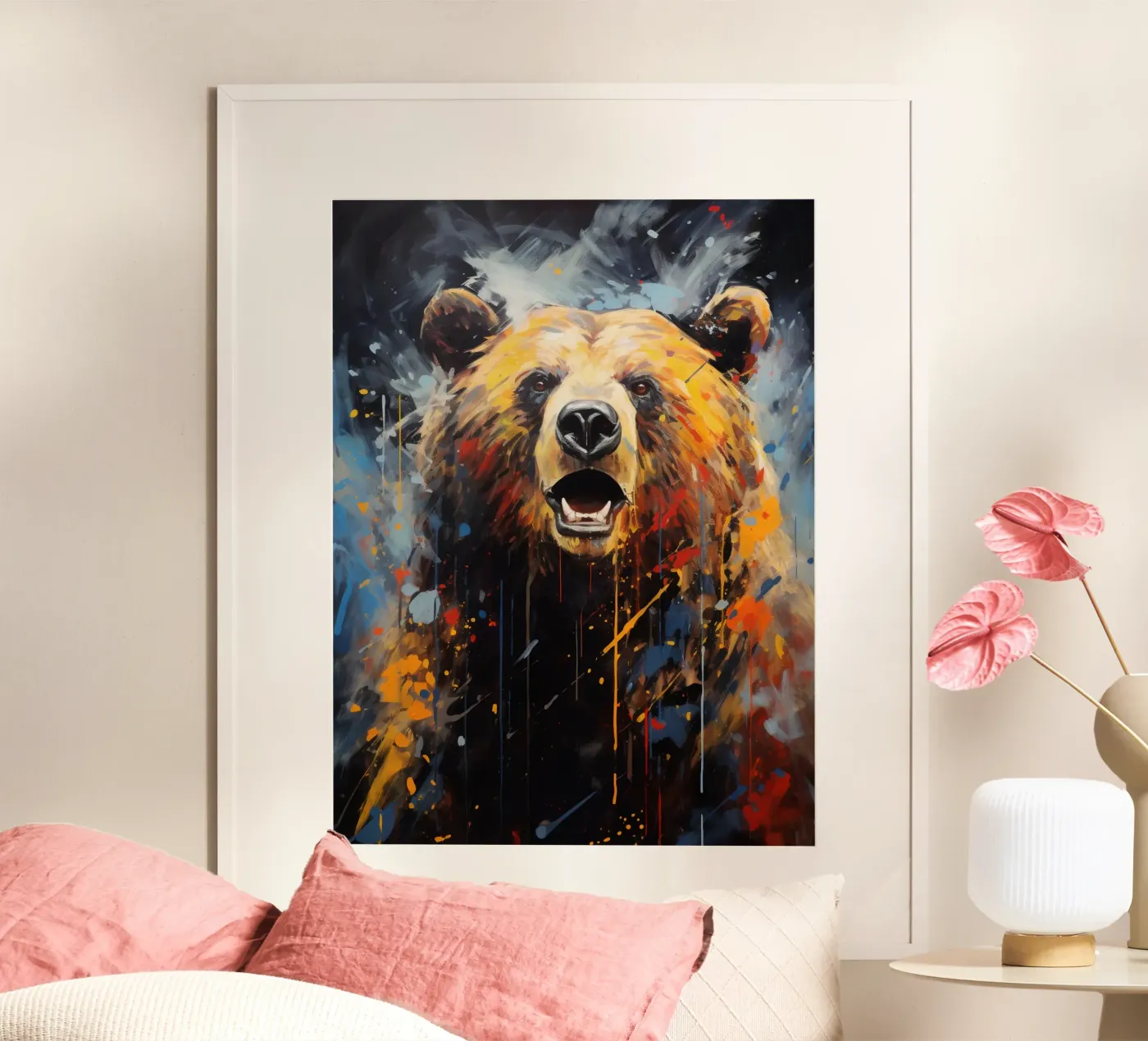 Bear Abstract 3 poster by Mateo