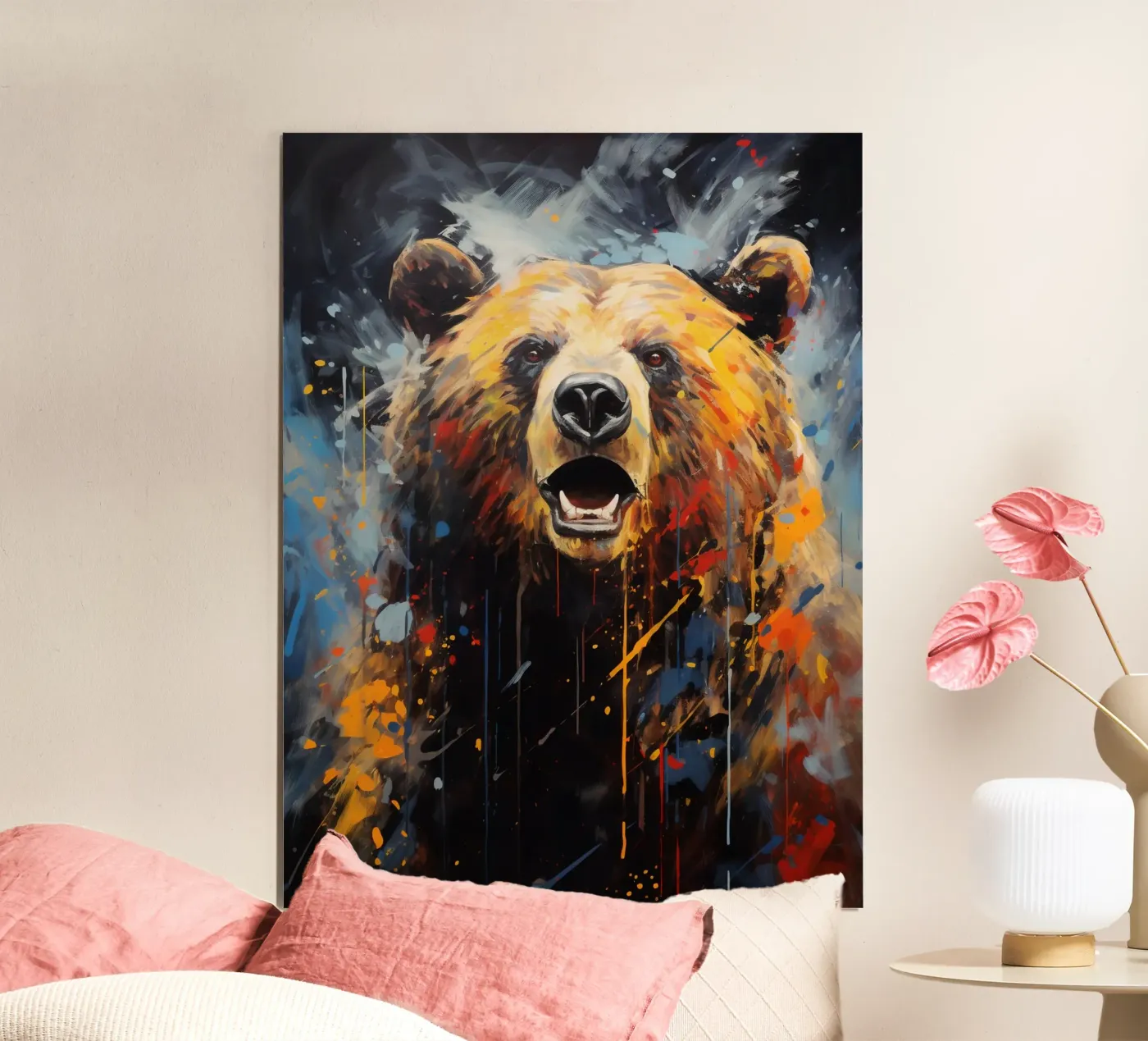 Bear Abstract 3 poster by Mateo