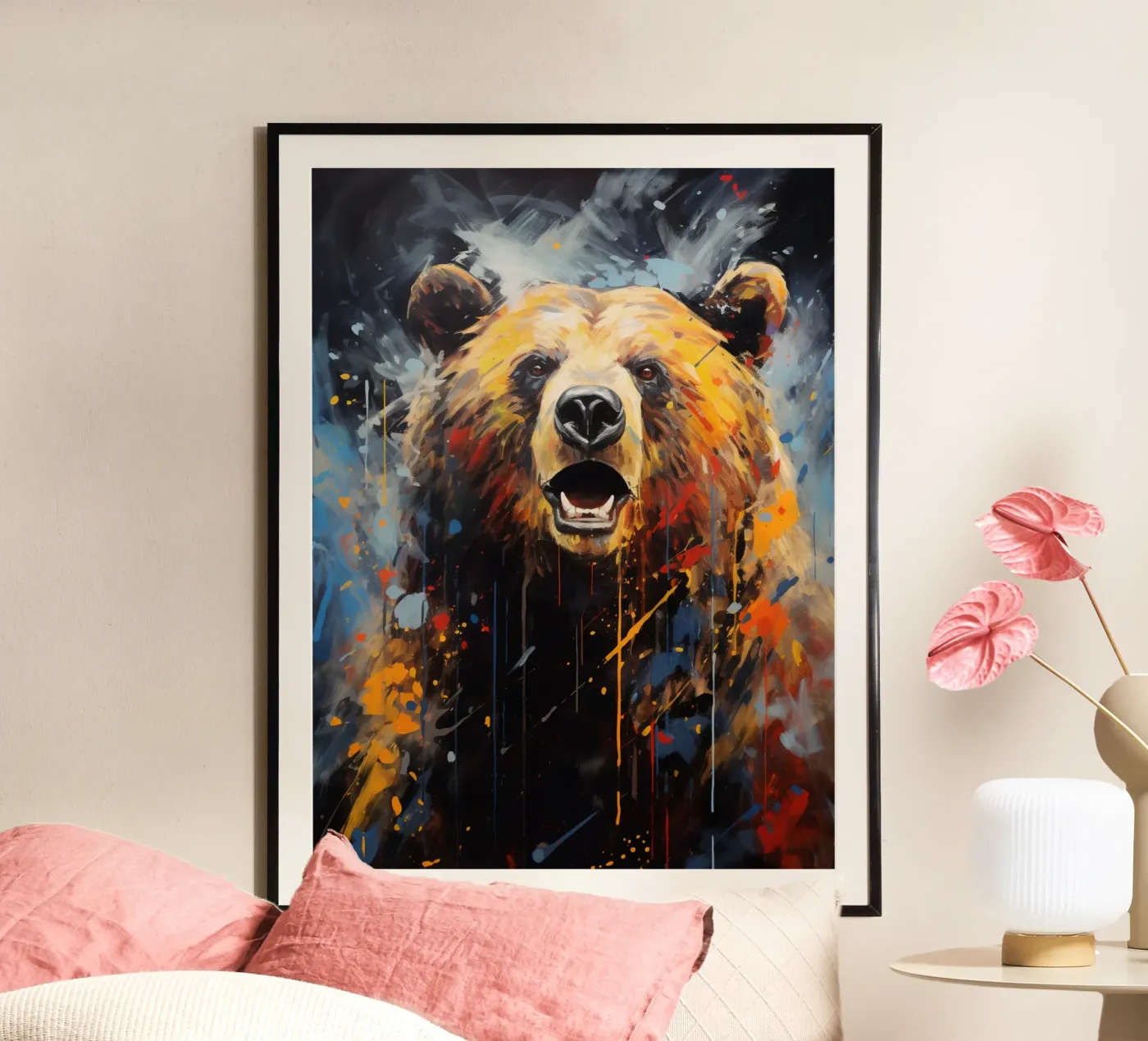 Bear Abstract 3 poster by Mateo