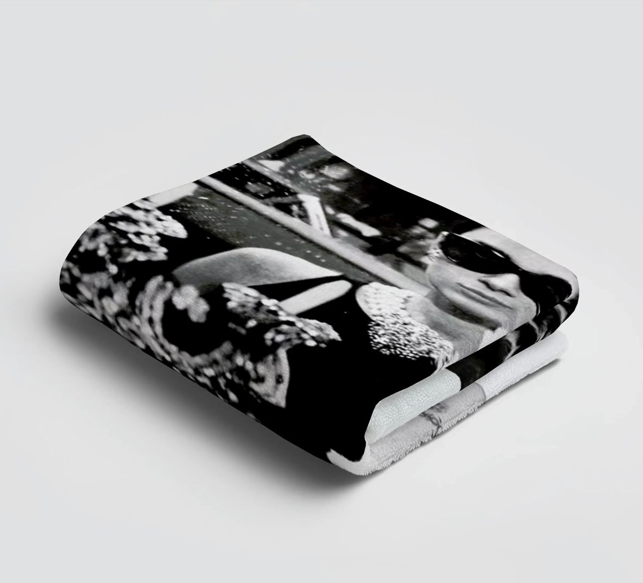 Audrey Hepburn in Breakfast at Tiffany's, 1961 towel by Gallery Print and Art Limited