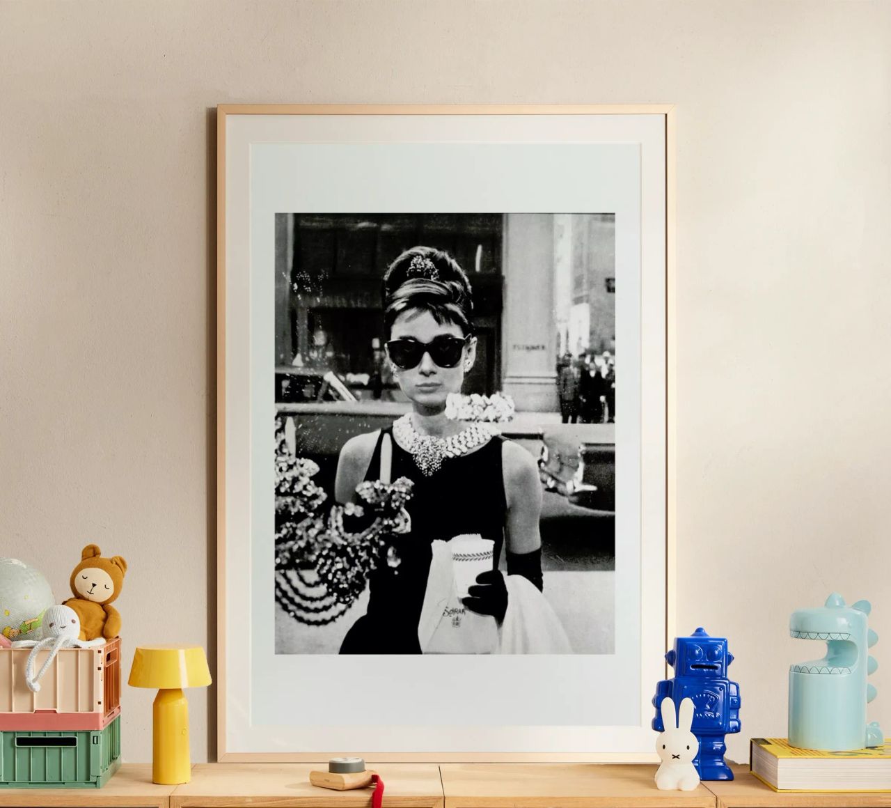 Audrey Hepburn in Breakfast at Tiffany's, 1961 poster by Gallery Print and Art Limited