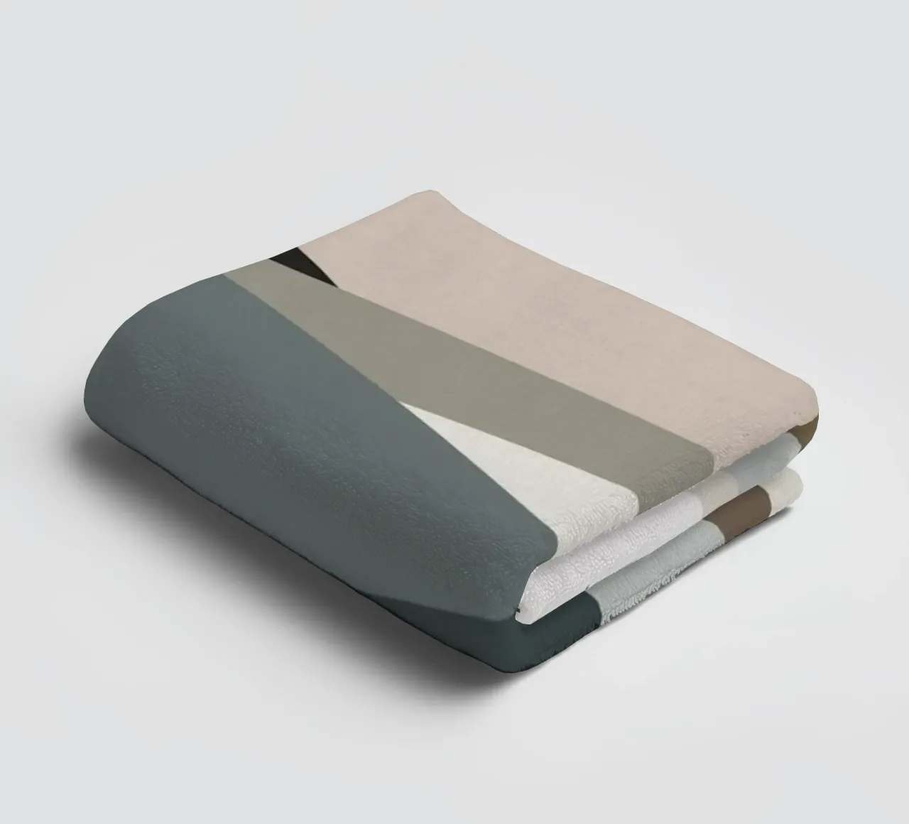 Scandinavian muted color mountain range 03 towel by Little Dean