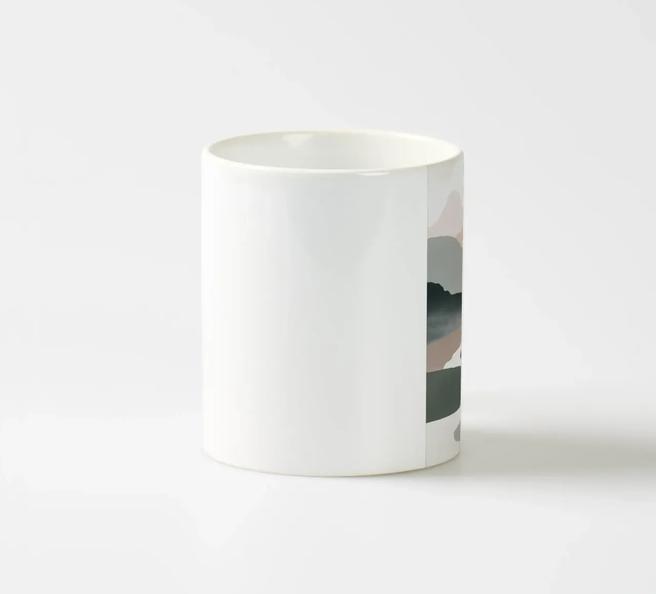 Scandinavian muted color mountain range 02 ceramic mug by Little Dean