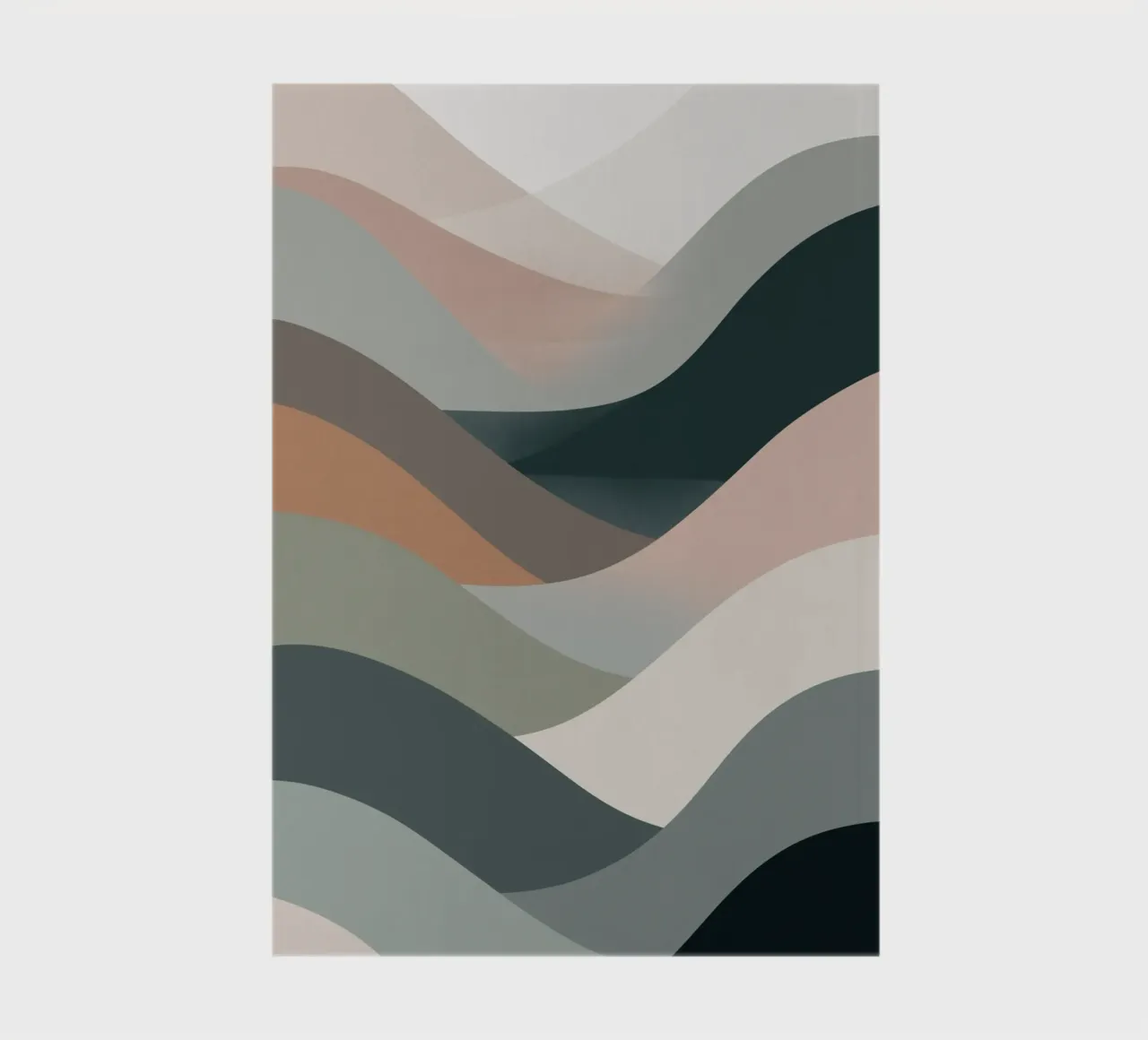 Scandinavian muted color mountain range notebook by Little Dean