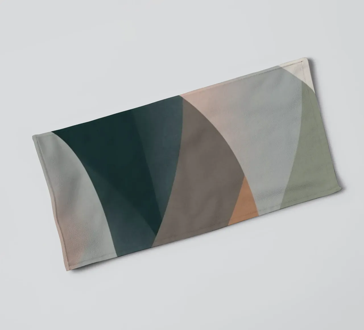 Scandinavian muted color mountain range towel by Little Dean