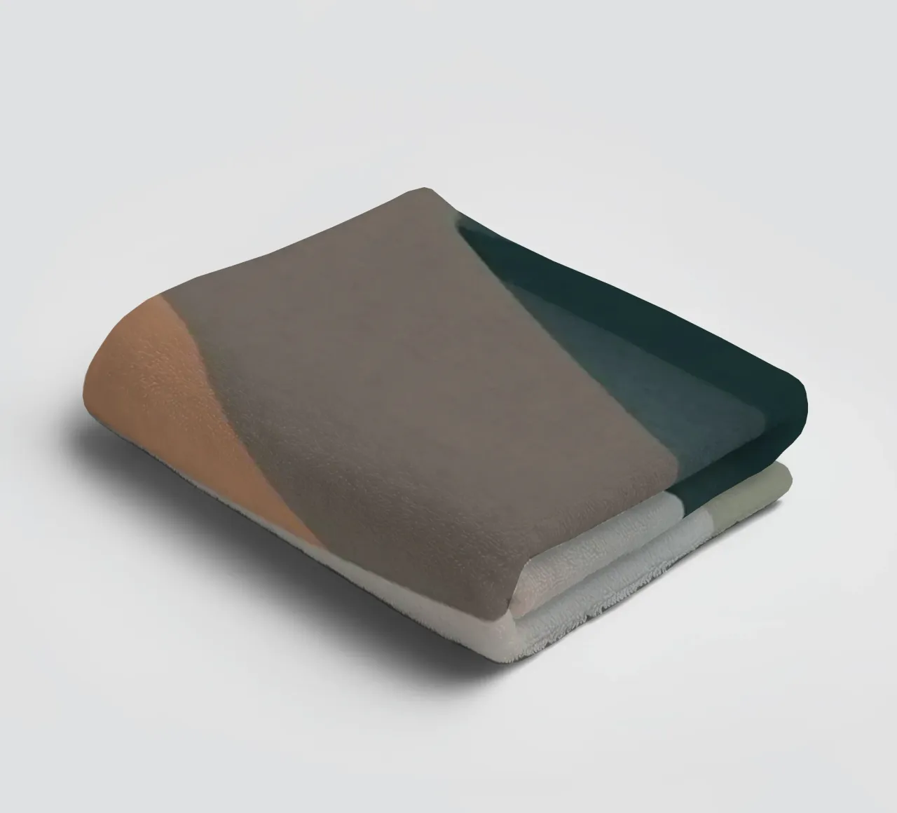 Scandinavian muted color mountain range towel by Little Dean