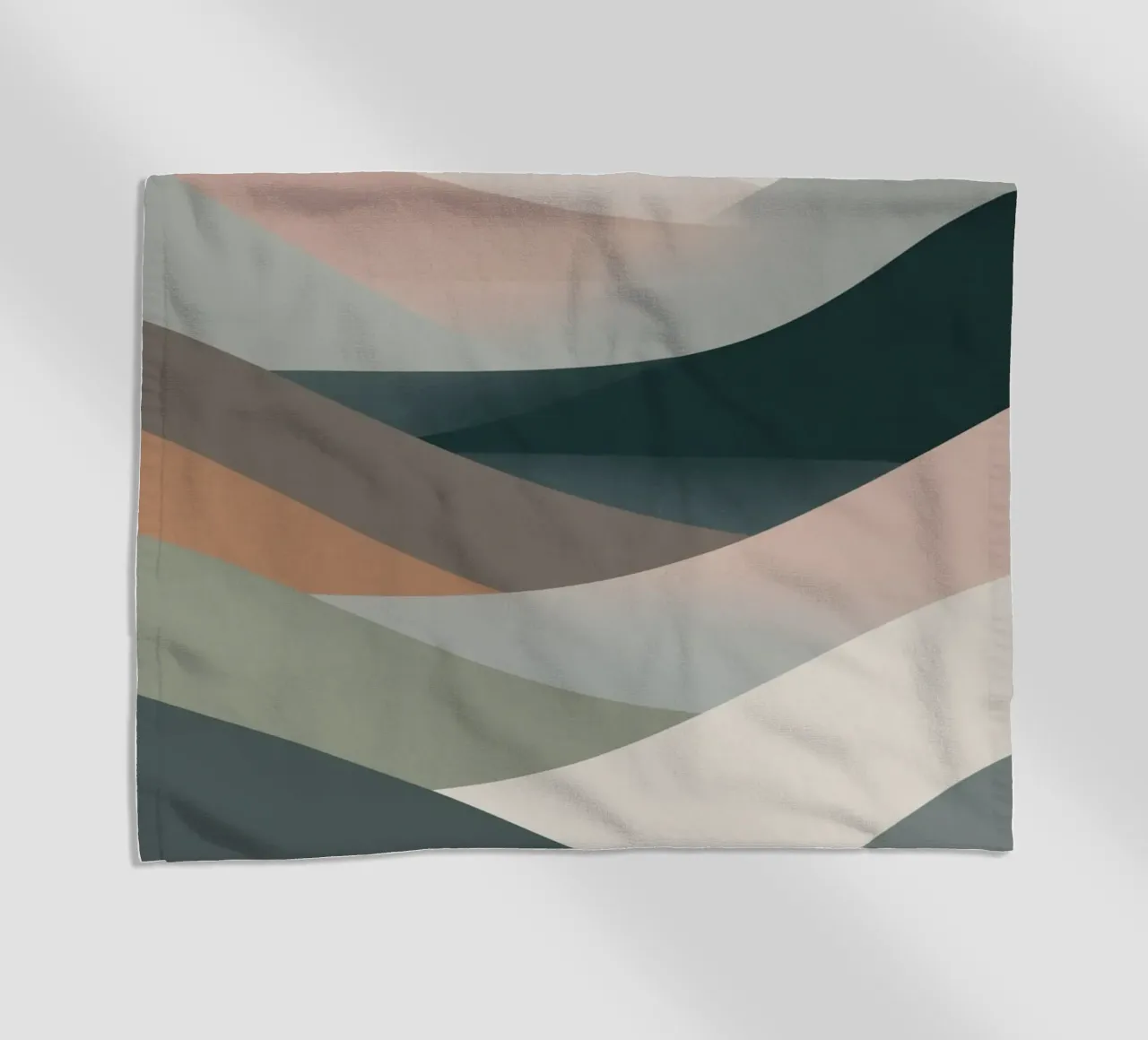Scandinavian muted color mountain range beach towel by Little Dean