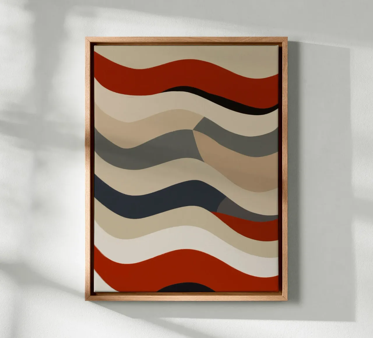 Bauhaus a righe ondulate tela con Cornice a cassetta da Little Dean