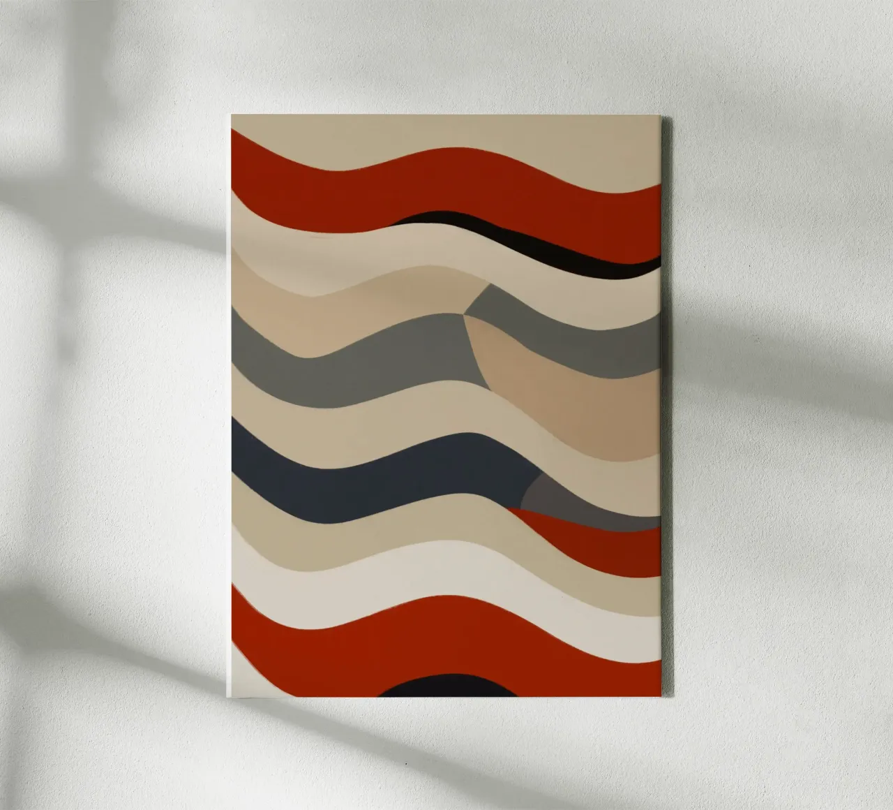 Bauhaus a righe ondulate tela con Cornice a cassetta da Little Dean