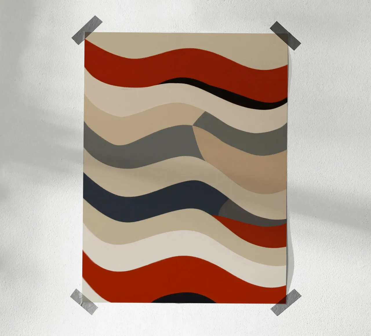 Bauhaus a righe ondulate carta hahnemühle da Little Dean