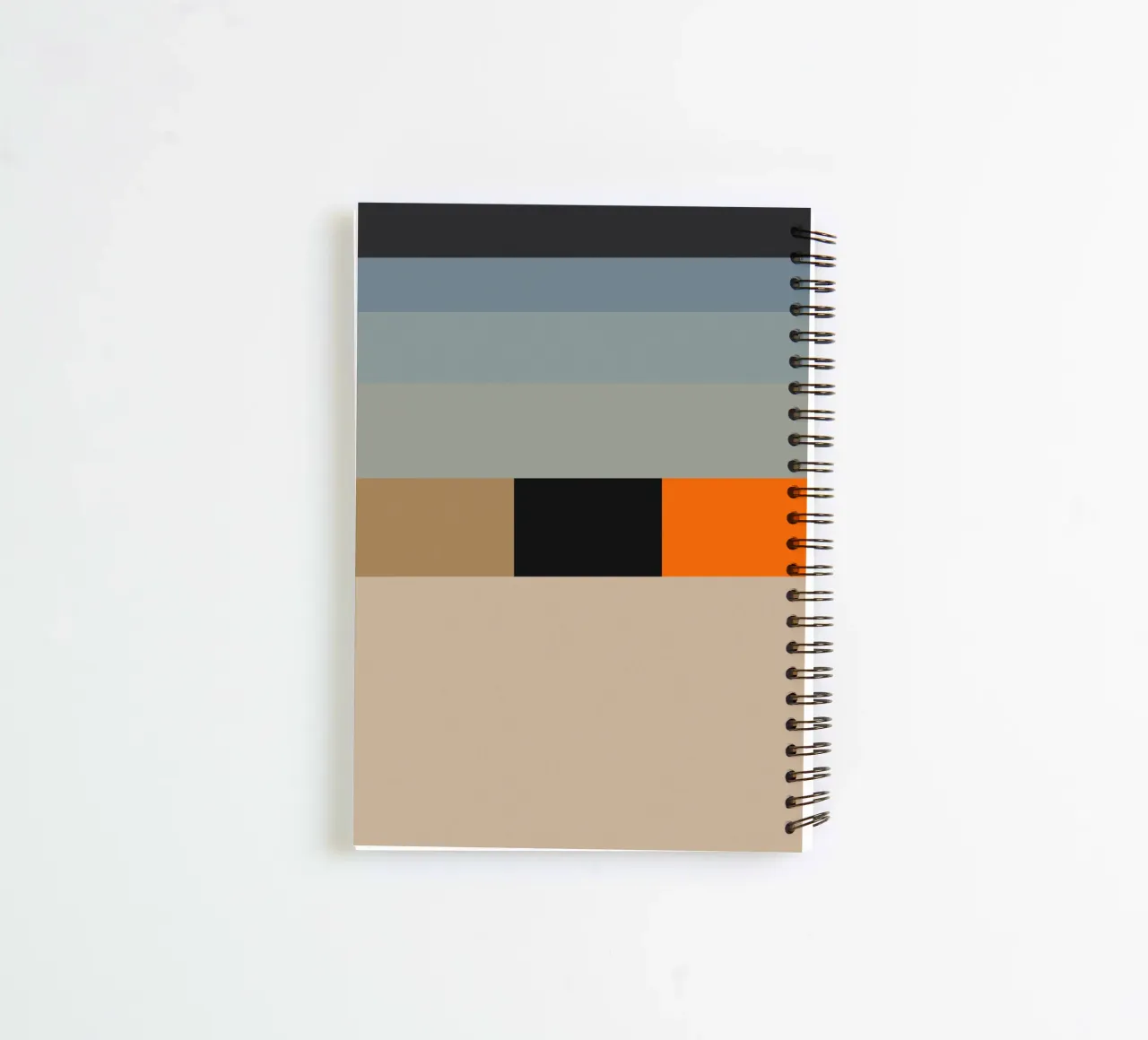 Minimal Muted color geometrical nordic art 04 spiral notebook by Little Dean