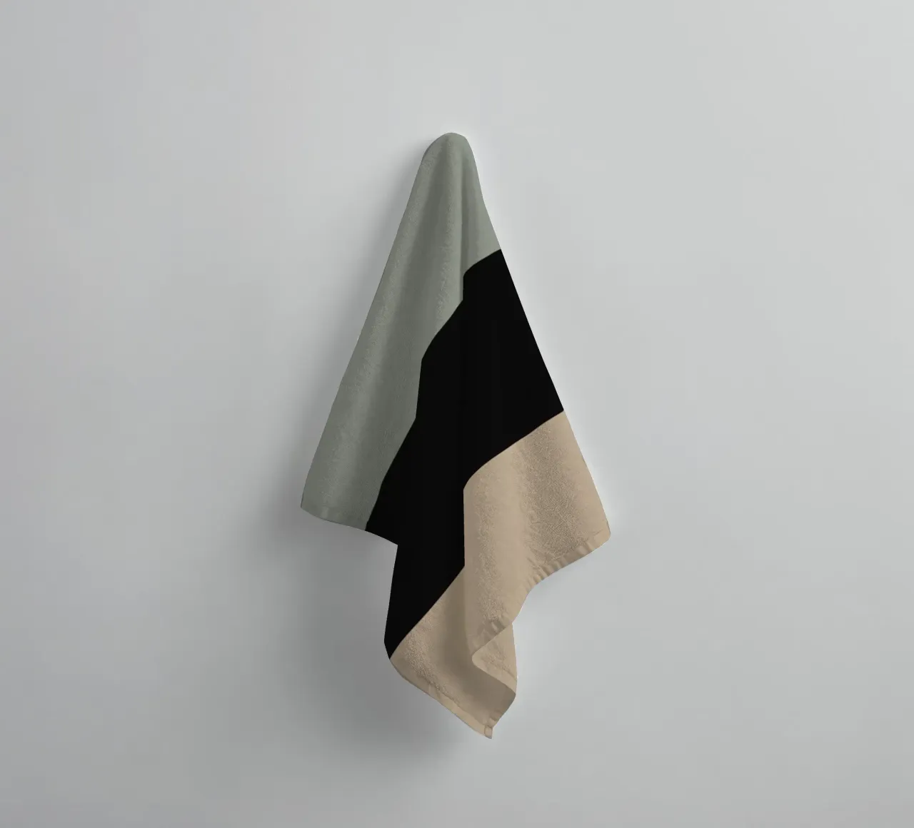 Minimal Gedempte kleuren geometrische nordic art 04 badhanddoek van Little Dean