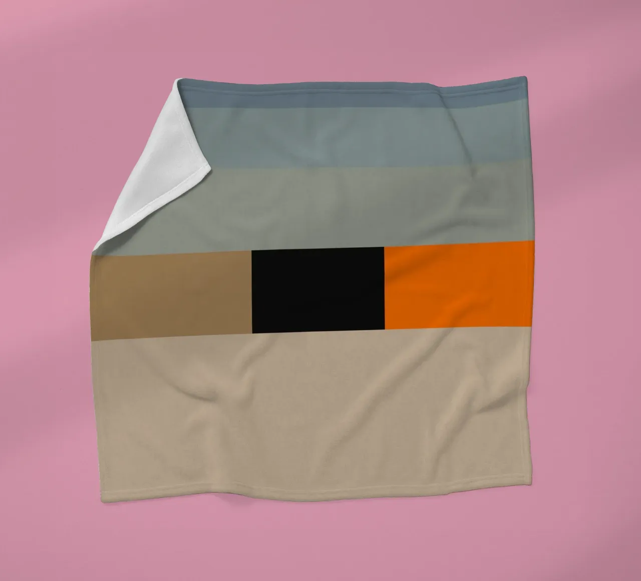 Minimal Muted color geometrical nordic art 04 fleece blanket by Little Dean