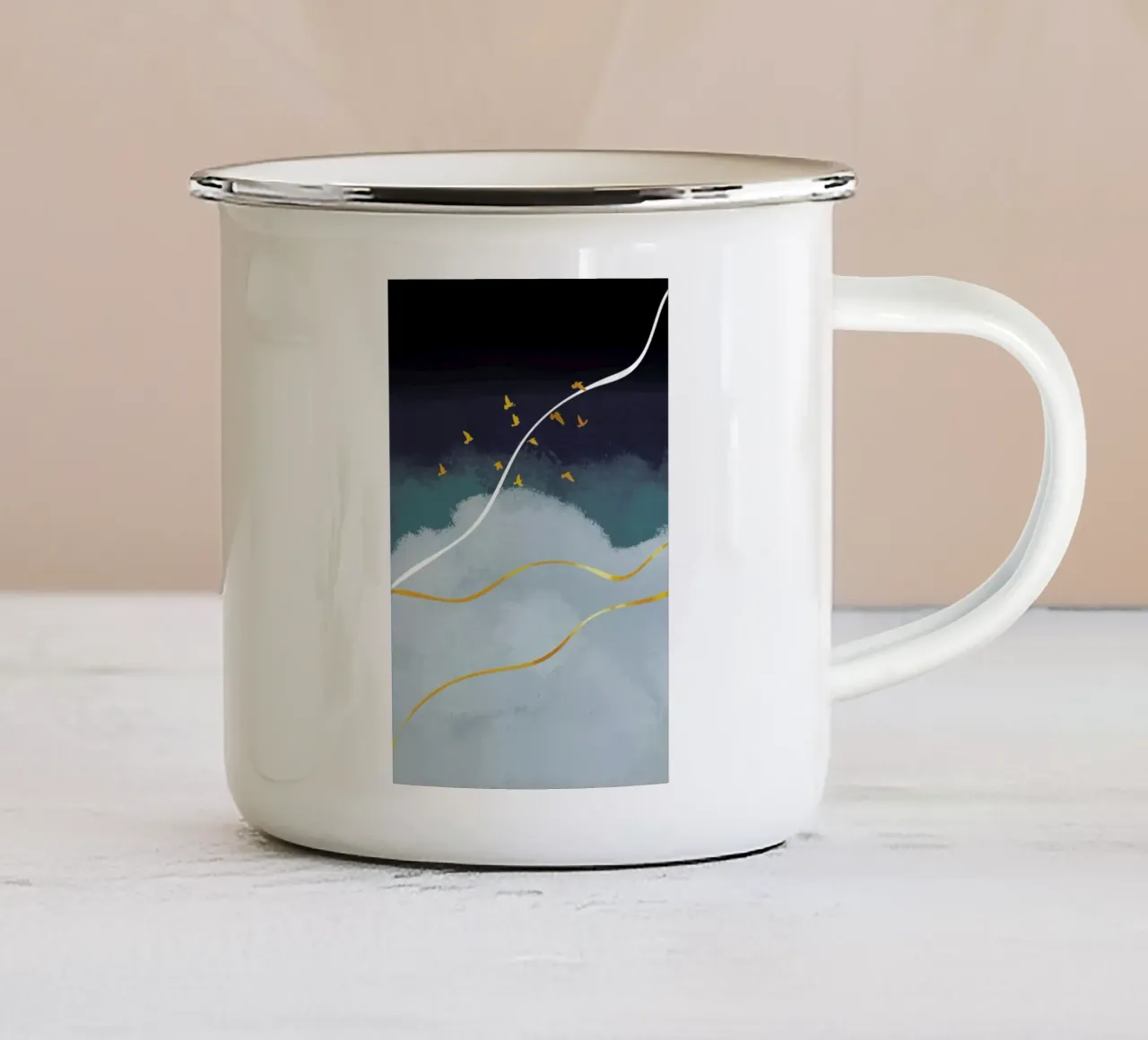 Gold Exposure tazza in smalto da Pure
