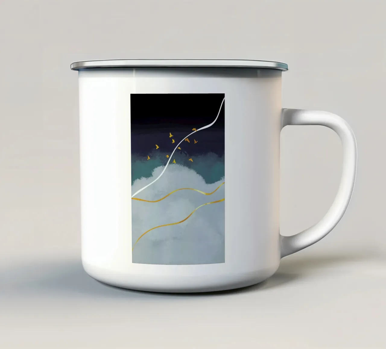 Gold Exposure tazza in smalto da Pure