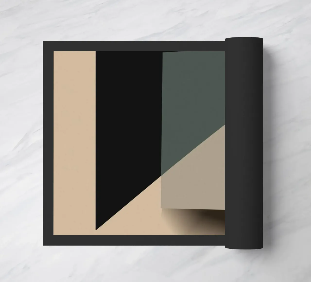 Minimal Couleur sourde géométrique art nordique 05 paillasson de Little Dean