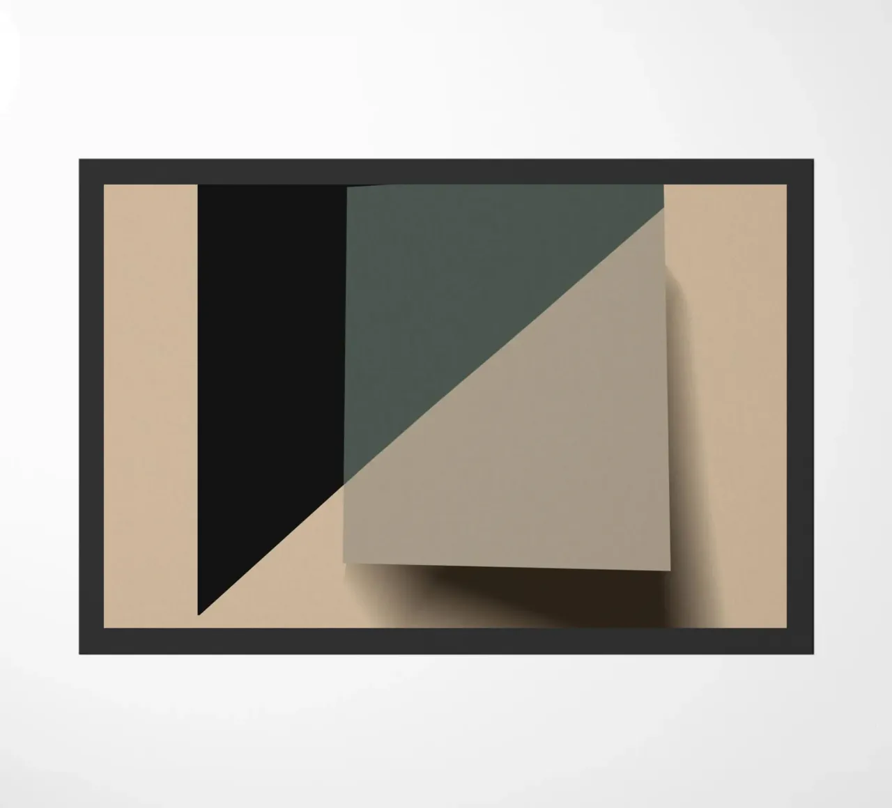 Minimal Couleur sourde géométrique art nordique 05 paillasson de Little Dean