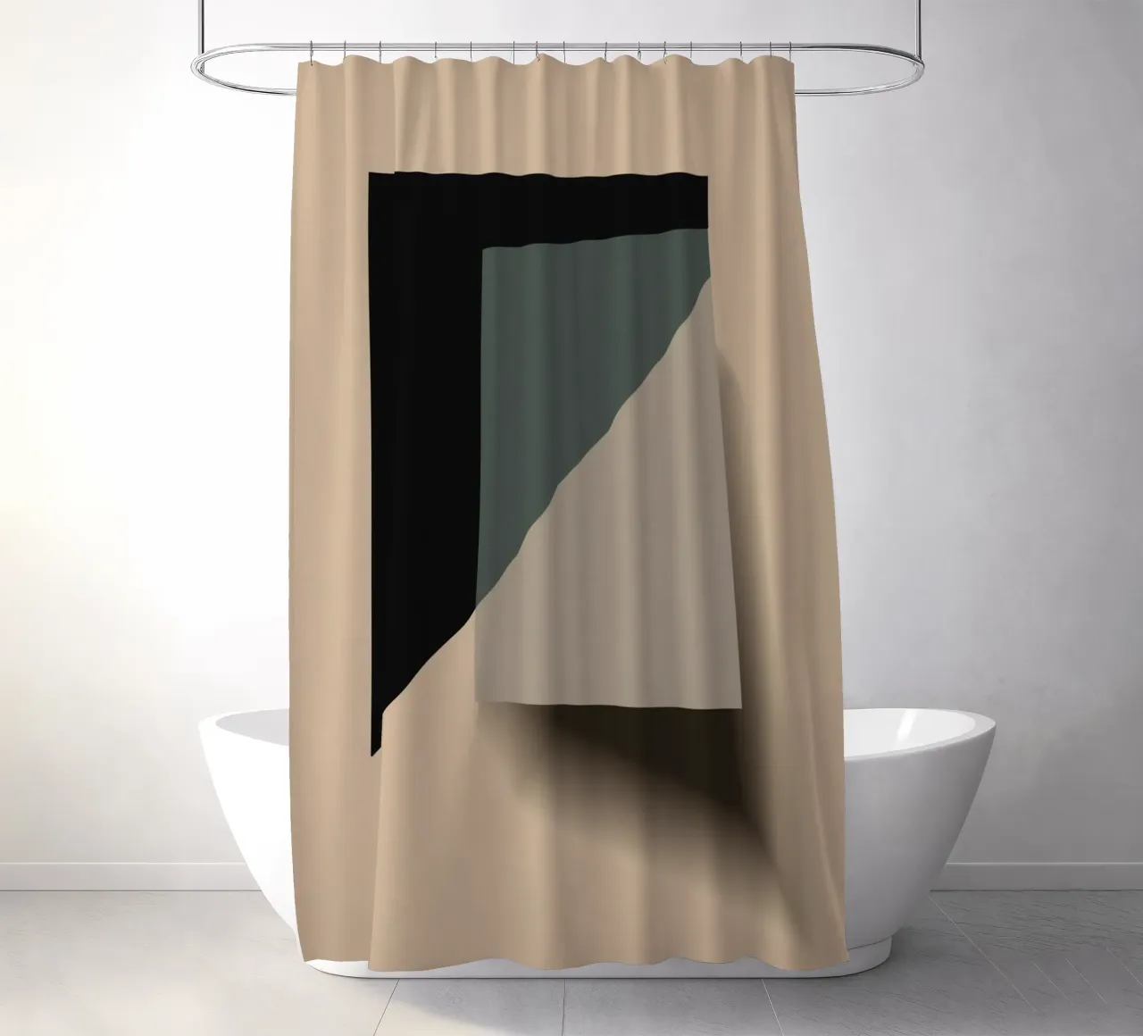 Minimal Muted color geometrical nordic art 05 shower curtain by Little Dean