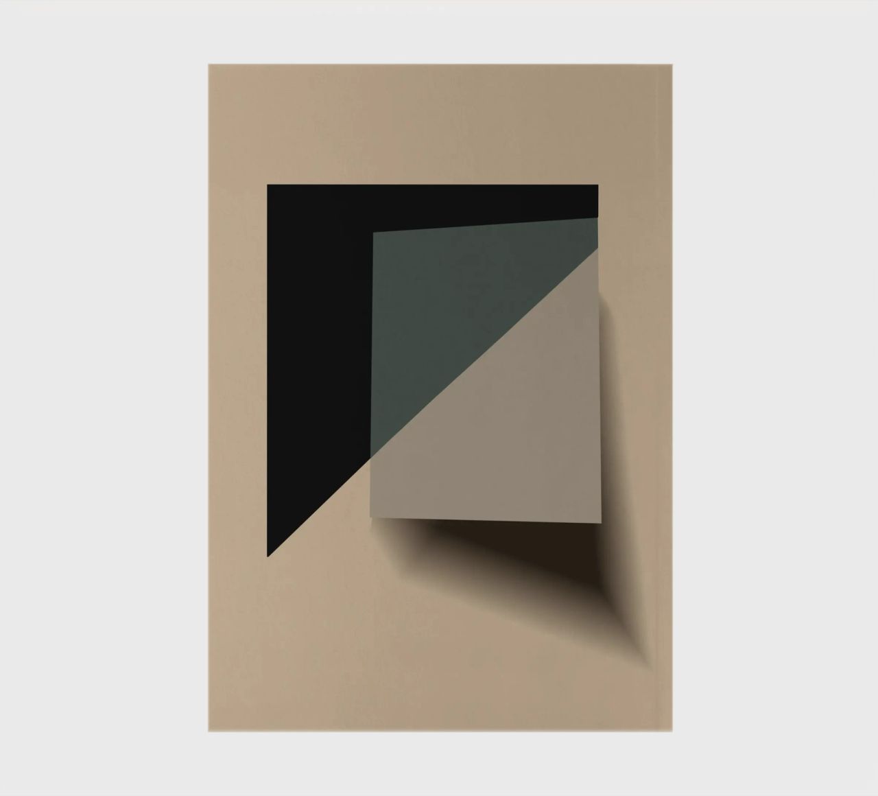 Minimal Muted color geometrical nordic art 05 notebook by Little Dean