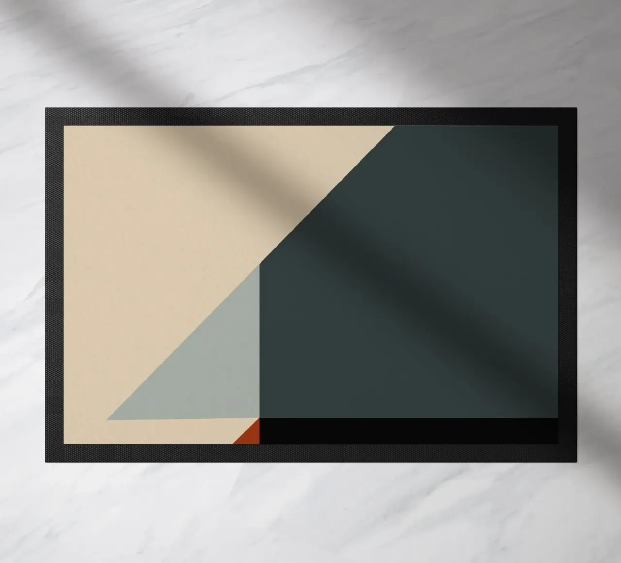 Minimal Gedempte kleuren geometrische nordic art 03 deurmat van Little Dean