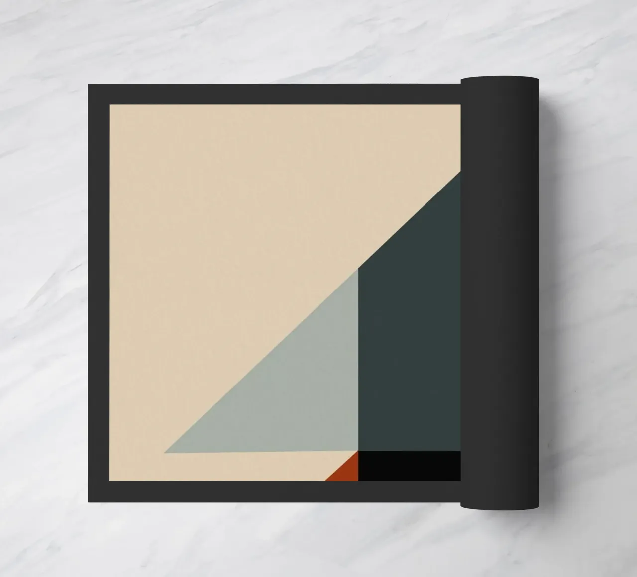 Minimal Gedempte kleuren geometrische nordic art 03 deurmat van Little Dean