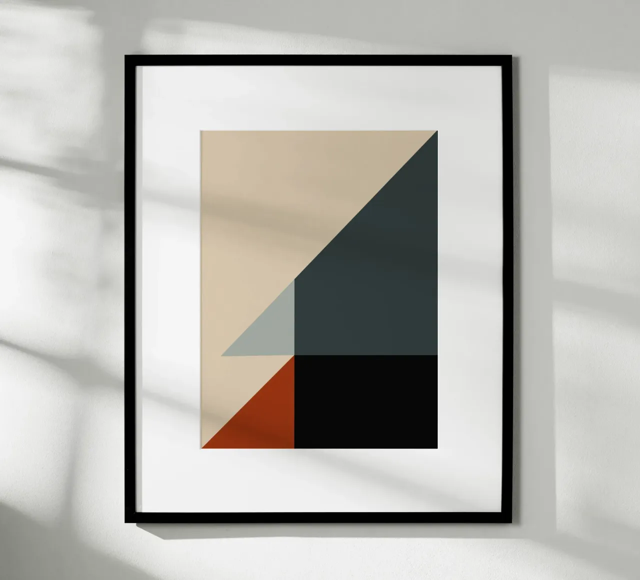 Minimal Gedeckte Farbe geometrische nordische Kunst 03 Hahnemühle von Little Dean