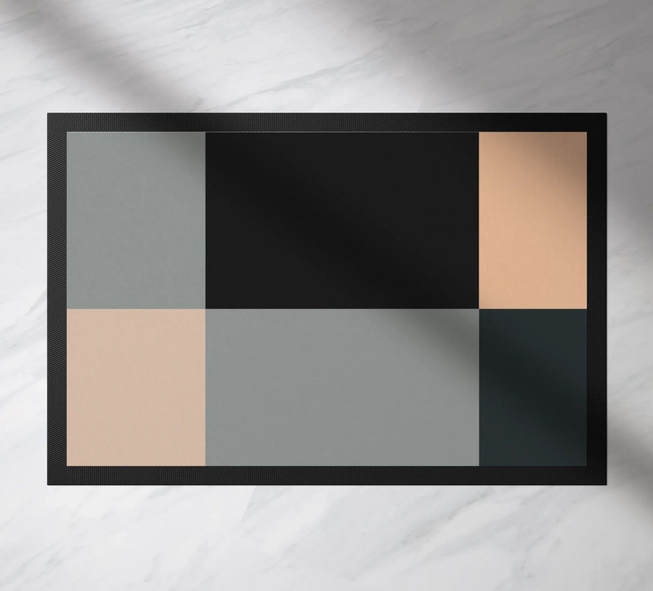 Minimal Colore tenue geometrico arte nordica 02 zerbino da Little Dean
