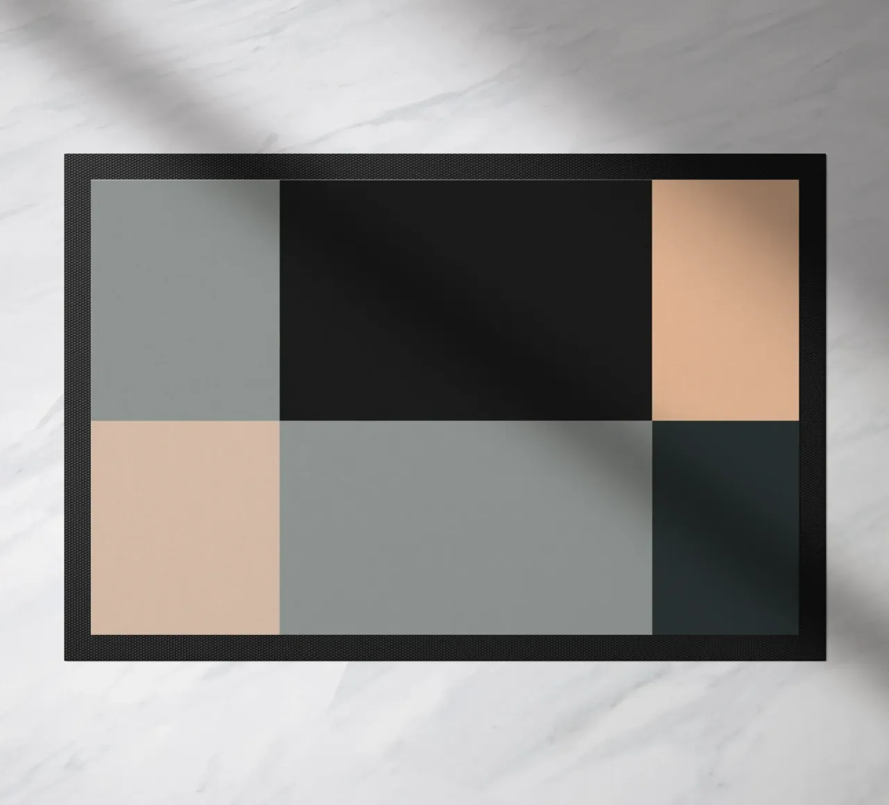 Minimal Couleur sourde géométrique art nordique 02 paillasson de Little Dean