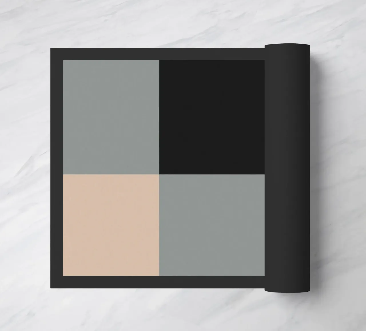 Minimal Couleur sourde géométrique art nordique 02 paillasson de Little Dean