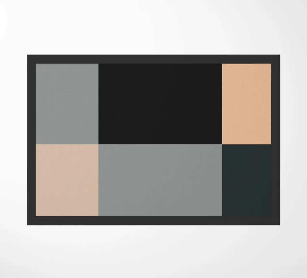 Minimal Couleur sourde géométrique art nordique 02 paillasson de Little Dean