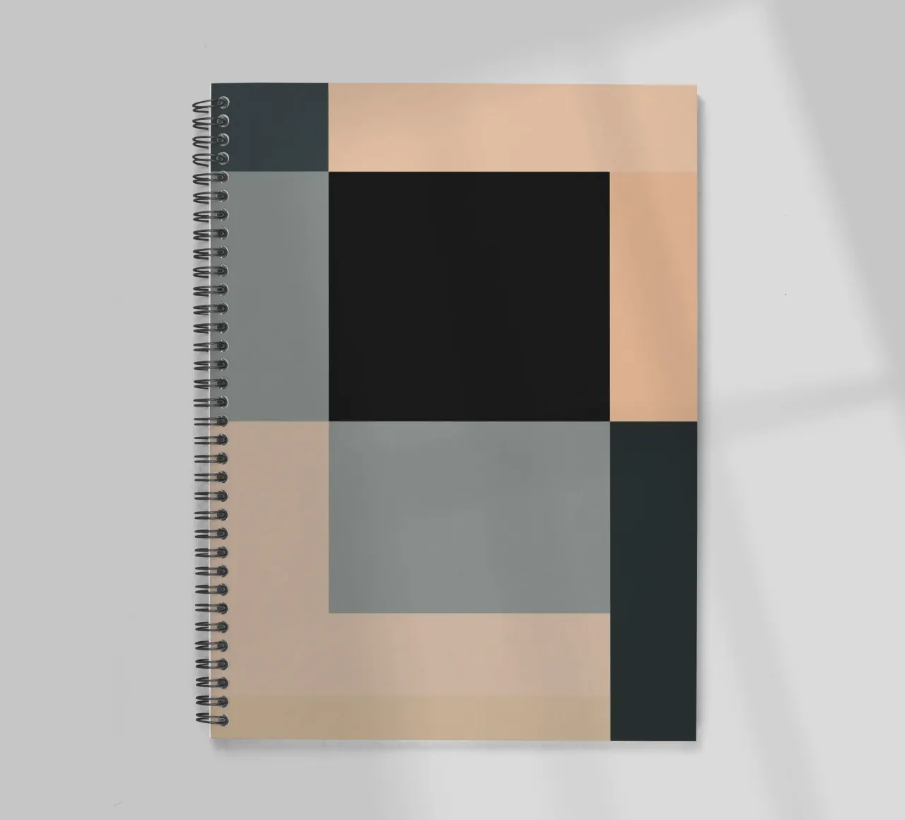 Minimal Muted color geometrical nordic art 02 spiral notebook by Little Dean