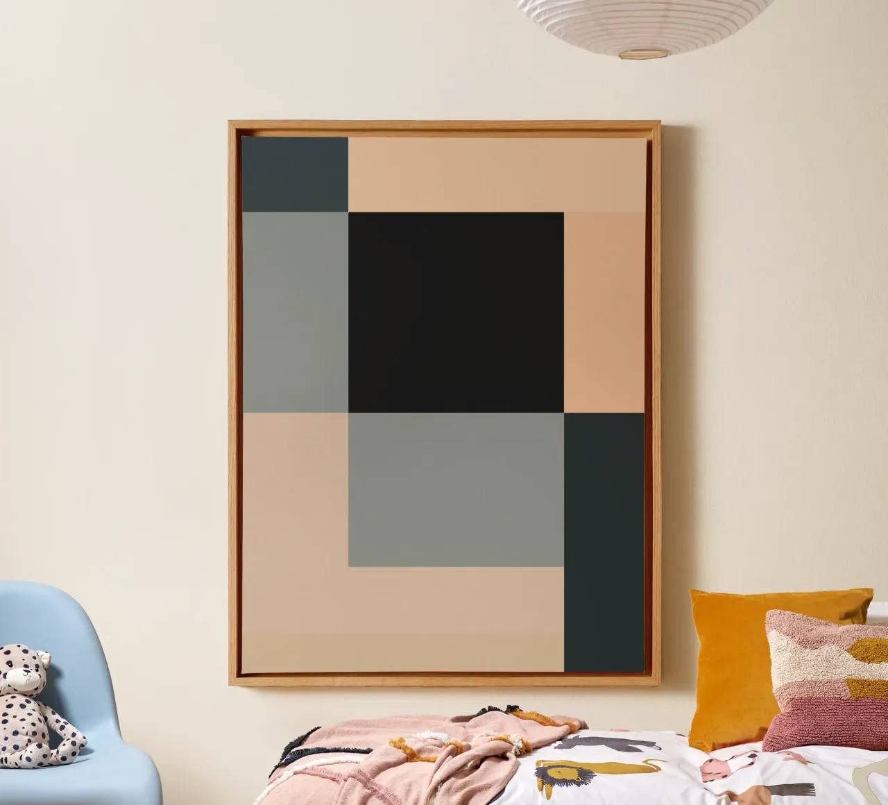 Minimal Muted color geometrical nordic art 02 canvas by Little Dean