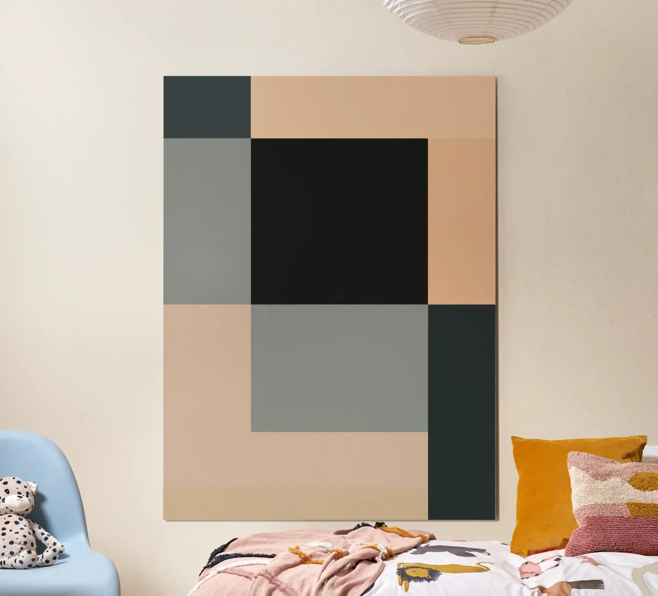 Minimal Muted color geometrical nordic art 02 hahnemühle by Little Dean