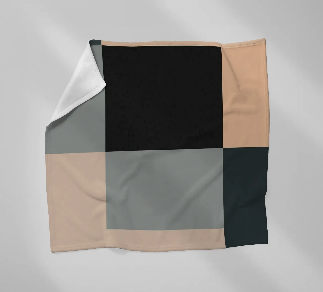 Minimal Muted color geometrical nordic art 02 fleece blanket by Little Dean