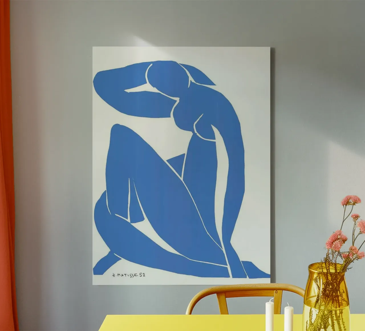 Blauw naakt II, 1952 Henri Matisse canvas met Baklijst van MinaHome