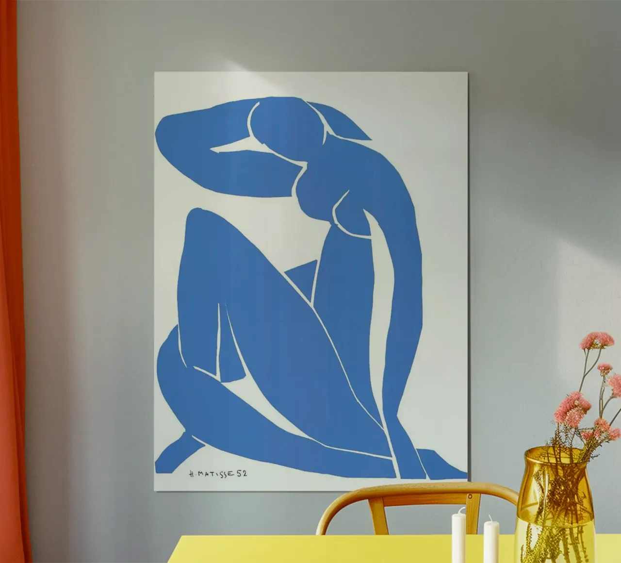 Nudo blu II, 1952 Henri Matisse poster con telaio in alluminio da MinaHome
