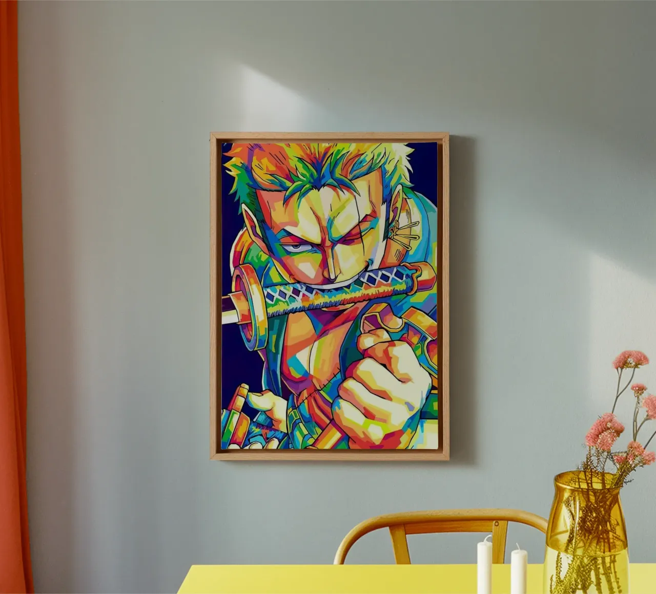 De zwaardvechter canvas met Baklijst van withandname